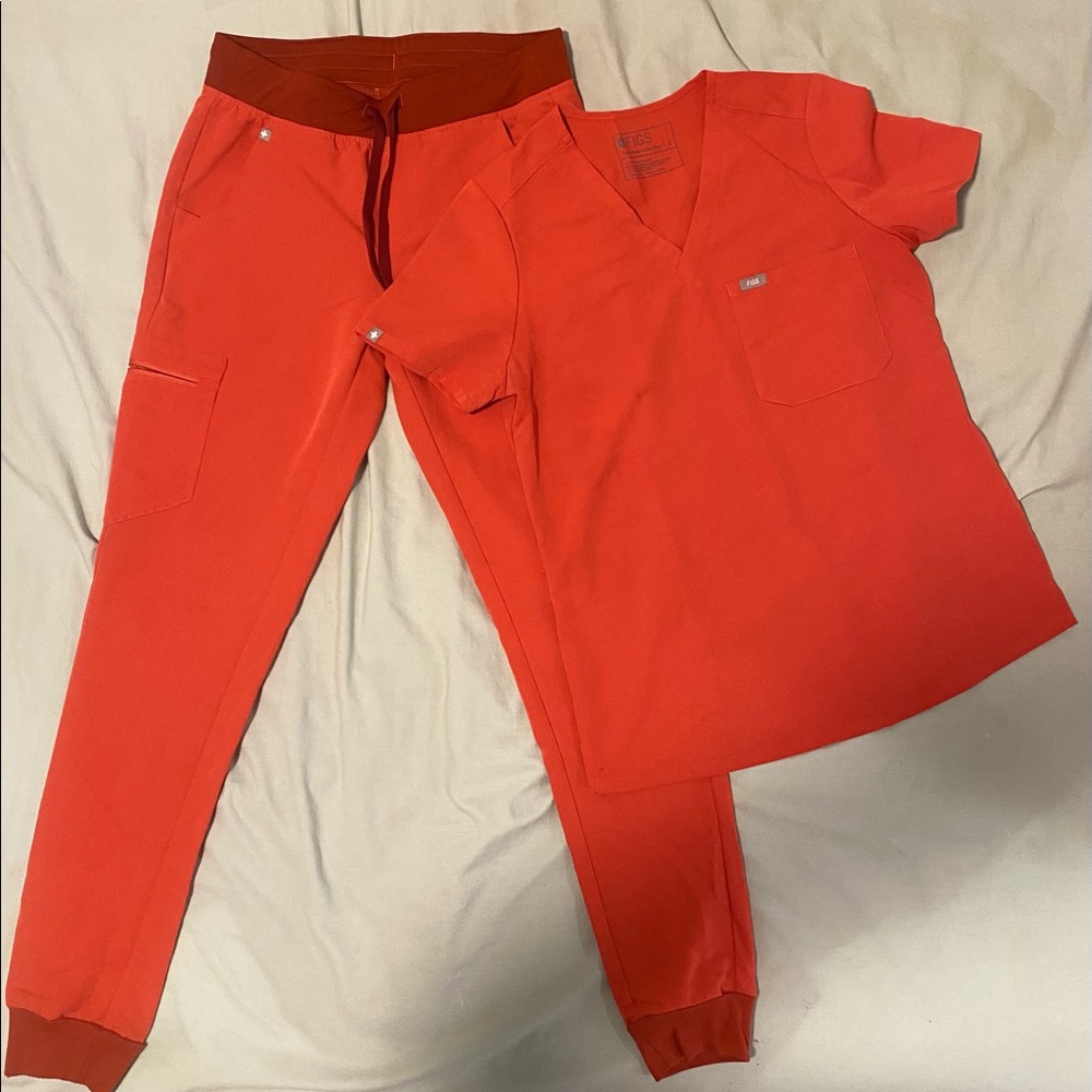 Burnt Orange Figs Nursing Scrub